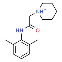 ChemSpider 2D Image | 1-{2-[(2,6-Dimethylphenyl)amino]-2-oxoethyl}piperidinium | C15H23N2O