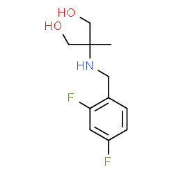 ChemSpider 2D Image | 2-[(2,4-Difluorobenzyl)amino]-2-methyl-1,3-propanediol | C11H15F2NO2