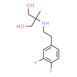 ChemSpider 2D Image | 2-{[2-(3,4-Difluorophenyl)ethyl]amino}-2-methyl-1,3-propanediol | C12H17F2NO2
