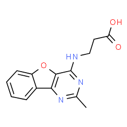 ChemSpider 2D Image | N-(2-Methyl[1]benzofuro[3,2-d]pyrimidin-4-yl)-beta-alanine | C14H13N3O3