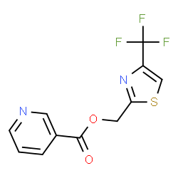 ChemSpider 2D Image | [4-(Trifluoromethyl)-1,3-thiazol-2-yl]methyl nicotinate | C11H7F3N2O2S