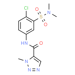 ChemSpider 2D Image | N-[4-Chloro-3-(dimethylsulfamoyl)phenyl]-1-methyl-1H-1,2,3-triazole-5-carboxamide | C12H14ClN5O3S