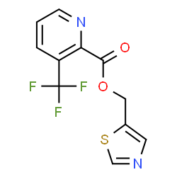 ChemSpider 2D Image | 1,3-Thiazol-5-ylmethyl 3-(trifluoromethyl)-2-pyridinecarboxylate | C11H7F3N2O2S