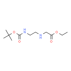 ChemSpider 2D Image | Ethyl 2-((2-((tert-butoxycarbonyl)amino)ethyl)amino)acetate | C11H22N2O4