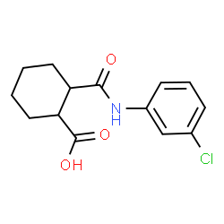 ChemSpider 2D Image | 2-[(3-Chlorophenyl)carbamoyl]cyclohexanecarboxylic acid | C14H16ClNO3