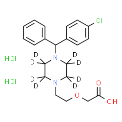 ChemSpider 2D Image | Cetirizine-d8 (hydrochloride) | C21H19D8Cl3N2O3