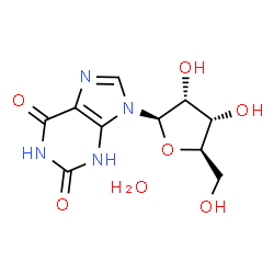 ChemSpider 2D Image | 2,3-Dihydroxanthosine hydrate (1:1) | C10H14N4O7