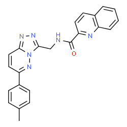 ChemSpider 2D Image | N-{[6-(4-Methylphenyl)[1,2,4]triazolo[4,3-b]pyridazin-3-yl]methyl}-2-quinolinecarboxamide | C23H18N6O