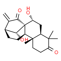 ChemSpider 2D Image | (7alpha,13alpha,14R)-7,14-Dihydroxykaur-16-ene-3,15-dione | C20H28O4