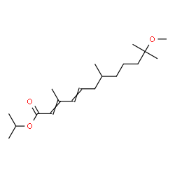 ChemSpider 2D Image | Isopropyl-11-methoxy-3,7,11-trimethyldodeca-2,4-dienoate | C19H34O3