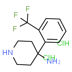 ChemSpider 2D Image | 4-[2-(Trifluoromethyl)phenyl]-4-piperidinamine dihydrochloride | C12H17Cl2F3N2