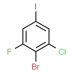 ChemSpider 2D Image | 2-Bromo-1-chloro-3-fluoro-5-iodobenzene | C6H2BrClFI