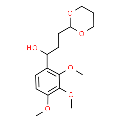 ChemSpider 2D Image | 3-(1,3-Dioxan-2-yl)-1-(2,3,4-trimethoxyphenyl)-1-propanol | C16H24O6