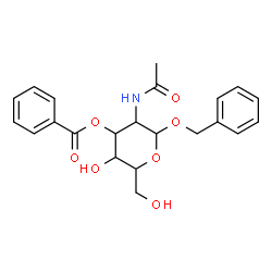 ChemSpider 2D Image | Benzyl 2-acetamido-3-O-benzoyl-2-deoxyhexopyranoside | C22H25NO7