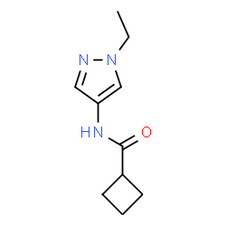 ChemSpider 2D Image | N-(1-Ethyl-1H-pyrazol-4-yl)cyclobutanecarboxamide | C10H15N3O