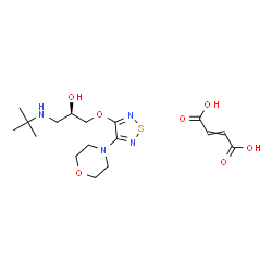 ChemSpider 2D Image | (2R)-1-[(2-Methyl-2-propanyl)amino]-3-{[4-(4-morpholinyl)-1,2,5-thiadiazol-3-yl]oxy}-2-propanol 2-butenedioate (1:1) | C17H28N4O7S