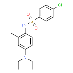 ChemSpider 2D Image | 4-Chloro-N-[4-(diethylamino)-2-methylphenyl]benzenesulfonamide | C17H21ClN2O2S