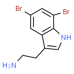 ChemSpider 2D Image | 2-(5,7-Dibromo-1H-indol-3-yl)ethanamine | C10H10Br2N2