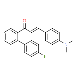 ChemSpider 2D Image | (2E)-3-[4-(Dimethylamino)phenyl]-1-(4'-fluoro-2-biphenylyl)-2-propen-1-one | C23H20FNO