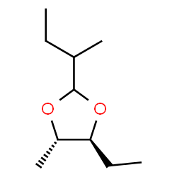 ChemSpider 2D Image | (4S,5S)-2-sec-Butyl-4-ethyl-5-methyl-1,3-dioxolane | C10H20O2