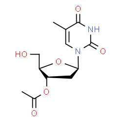 ChemSpider 2D Image | 3'-O-Acetylthymidine | C12H16N2O6