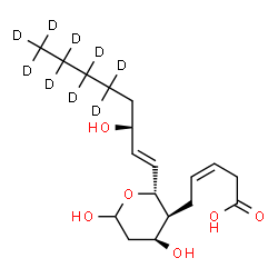ChemSpider 2D Image | 2,3-dinor Thromboxane B2-d9 | C18H21D9O6