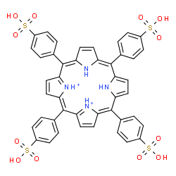 ChemSpider 2D Image | 5,10,15,20-Tetrakis(4-sulfophenyl)porphyrin-21,22-diium | C44H32N4O12S4