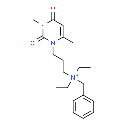 ChemSpider 2D Image | N-Benzyl-3-(3,6-dimethyl-2,4-dioxo-3,4-dihydro-1(2H)-pyrimidinyl)-N,N-diethyl-1-propanaminium | C20H30N3O2