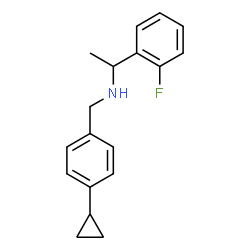 ChemSpider 2D Image | N-(4-Cyclopropylbenzyl)-1-(2-fluorophenyl)ethanamine | C18H20FN
