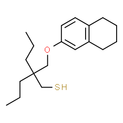 ChemSpider 2D Image | 2-Propyl-2-[(5,6,7,8-tetrahydro-2-naphthalenyloxy)methyl]-1-pentanethiol | C19H30OS