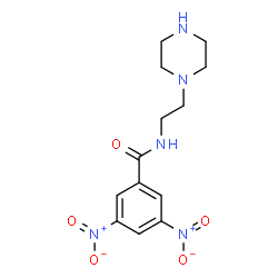 ChemSpider 2D Image | 3,5-Dinitro-N-[2-(1-piperazinyl)ethyl]benzamide | C13H17N5O5