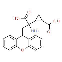 ChemSpider 2D Image | 2-[1-Amino-1-carboxy-2-(9H-xanthen-9-yl)ethyl]cyclopropanecarboxylic acid | C20H19NO5