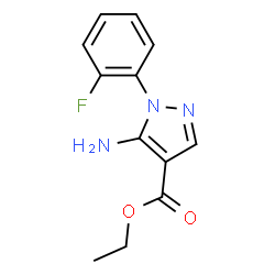 ChemSpider 2D Image | ethyl 5-amino-1-(2-fluorophenyl)pyrazole-4-carboxylate | C12H12FN3O2