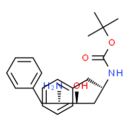 ChemSpider 2D Image | 2-Methyl-2-propanyl [(2R,4S,5S)-5-amino-4-hydroxy-1,6-diphenyl-2-hexanyl]carbamate | C23H32N2O3