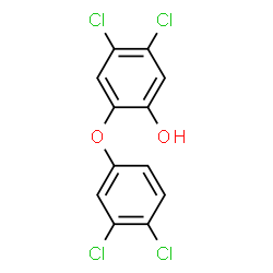 ChemSpider 2D Image | 4,5-Dichloro-2-(3,4-dichlorophenoxy)phenol | C12H6Cl4O2