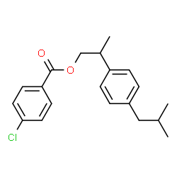 ChemSpider 2D Image | 2-(4-Isobutylphenyl)propyl 4-chlorobenzoate | C20H23ClO2