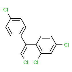 ChemSpider 2D Image | 2,4-Dichloro-1-[(Z)-2-chloro-1-(4-chlorophenyl)vinyl]benzene | C14H8Cl4