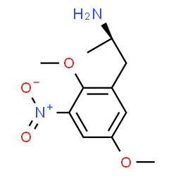 ChemSpider 2D Image | (2R)-1-(2,5-Dimethoxy-3-nitrophenyl)-2-propanamine | C11H16N2O4
