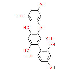 ChemSpider 2D Image | 3-(3,5-Dihydroxyphenoxy)-2,2',4,4',6,6'-biphenylhexol | C18H14O9