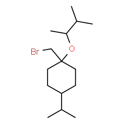 ChemSpider 2D Image | 1-(Bromomethyl)-4-isopropyl-1-[(3-methyl-2-butanyl)oxy]cyclohexane | C15H29BrO