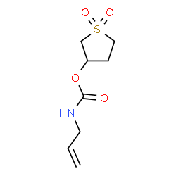 ChemSpider 2D Image | 1,1-Dioxidotetrahydro-3-thiophenyl allylcarbamate | C8H13NO4S