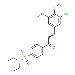 ChemSpider 2D Image | 4-[3-(3-Chloro-4,5-dimethoxyphenyl)acryloyl]-N,N-diethylbenzenesulfonamide | C21H24ClNO5S