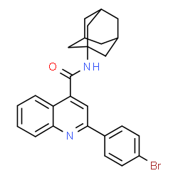 ChemSpider 2D Image | N-(Adamantan-1-yl)-2-(4-bromophenyl)-4-quinolinecarboxamide | C26H25BrN2O