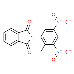 ChemSpider 2D Image | 2-(2-Methyl-3,5-dinitrophenyl)-1H-isoindole-1,3(2H)-dione | C15H9N3O6