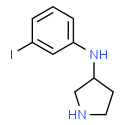 ChemSpider 2D Image | N-(3-Iodophenyl)-3-pyrrolidinamine | C10H13IN2