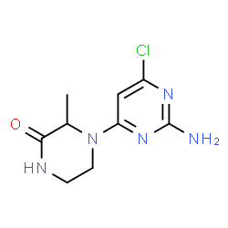 ChemSpider 2D Image | 4-(2-Amino-6-chloro-4-pyrimidinyl)-3-methyl-2-piperazinone | C9H12ClN5O