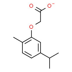 ChemSpider 2D Image | (5-Isopropyl-2-methylphenoxy)acetate | C12H15O3