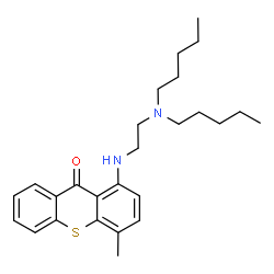 ChemSpider 2D Image | 1-{[2-(Dipentylamino)ethyl]amino}-4-methyl-9H-thioxanthen-9-one | C26H36N2OS