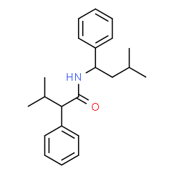 ChemSpider 2D Image | 3-Methyl-N-(3-methyl-1-phenylbutyl)-2-phenylbutanamide | C22H29NO