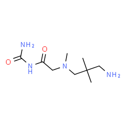 ChemSpider 2D Image | N~2~-(3-Amino-2,2-dimethylpropyl)-N-carbamoyl-N~2~-methylglycinamide | C9H20N4O2